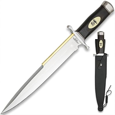 Gil Hibben Expendables II Toothpick with Sheath | 3Cr13 Stainless Steel Blade | Classic Hardwood Handle | Inlaid Synthetic Ivory Accent | Great Knife for Collectors | 17 12 Overall Length