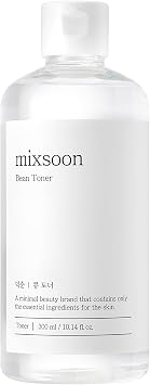 mixsoon Bean Toner Hydrating Facial Toner, Fermented Bean Extract, Hyaluronic Acid, Gentle Daily Care for Smooth, Radiant Skin 300ml / 10.14 fl.oz. Korean Glass Skin Care
