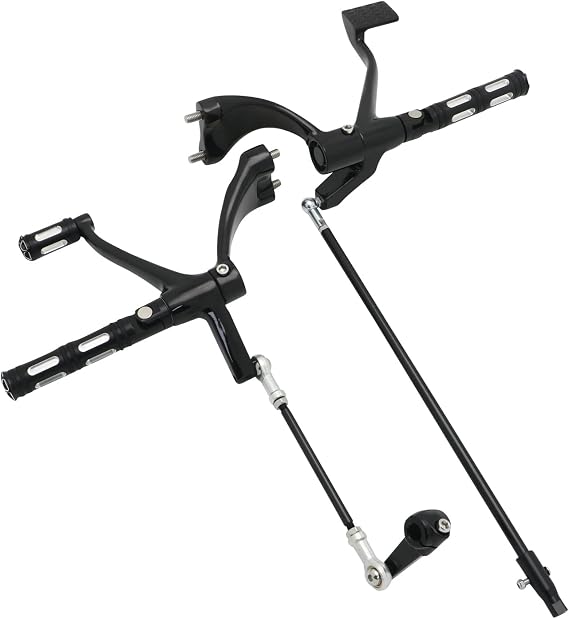 Motorcycle Forward Controls Complete Kit Pegs Levers Linkages for Harley 2014-2022 Sportster XL 883 1200 Forty Eight XL883/C/N/L/R, XL1200C/R/L/N/X(Black)