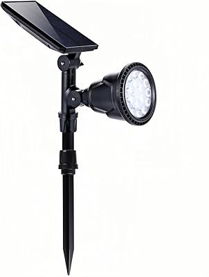 Solar Spotlights Outdoor 18 LED 300 Lumens Waterproof Adjustable Wall Light for Patio Garden Driveway 1 Pack