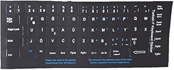 Addison 300162 Türkçe F Siyah Klavye Stiker