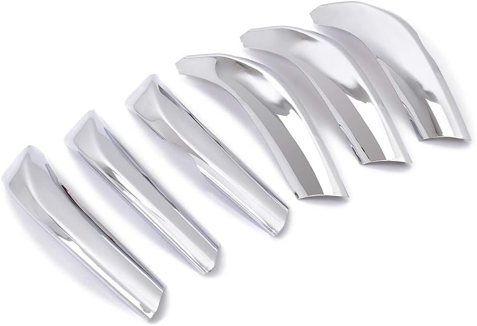 Kadore Front Bumper Grill Grille Insert Cover Trim for Toyota Prado FJ150 2010 2011 2012 2013 ABS Chrome 6PCS