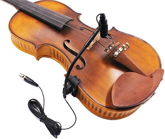 IM80-SH4-VIO Violin Clip-On Musical Instrument Microphone for Shure Wireless System 48V Phantom Power Input Flexible Gooseneck Condenser Microphone with Violin Clamp