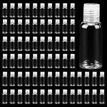 KEILEOHO 80 Pack 1oz/30ml Clear Plastic Flip Cap Bottles, Travel Bottles with Flip Cap, Empty Dispenser Container for Travel Size, Refillable Containers Bottles for Shampoo, Lotion, Cream, Toner