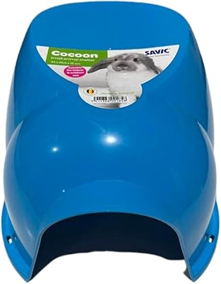 Savic Cocoon Small Animal House for Dwarf Rabbits, Guinea Pigs, Ferrets, Rats and More Blue
