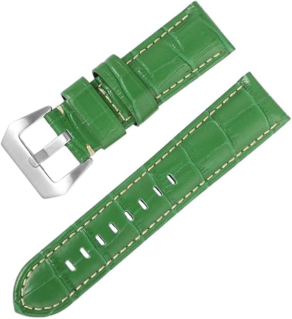 Breathable Leather Watch Strap Water-Resistant Genuine Leather Watch Band for Panerai
