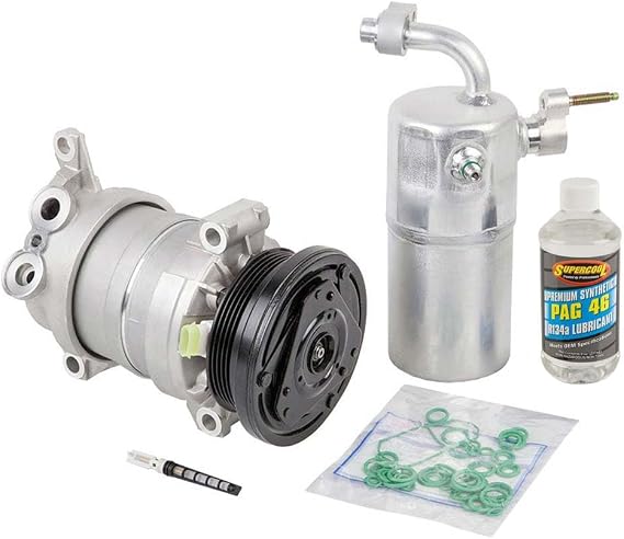 AC Compressor & A/C Repair Kit For Chevy Silverado GMC Sierra 1500 V8 1999 2000 2001 2002 Replaces Delphi HU6 - BuyAutoParts 60-80142RK New