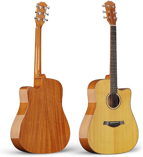 ByErz M360 41-inch Spruce Single Veneer Folk Guitar, Multi-color Optional, Suitable For Practice And Playing, Beginners And Professionals Advanced Use (Color : Natural)