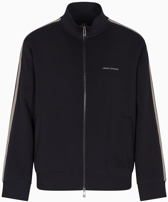 Armani Exchange Men's Arm Stripe Full Zip Up Jacket Sweatshirt