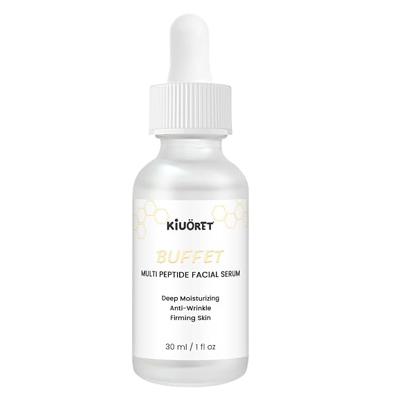 Buffet Peptides Serum for Face - 30ML Multi Peptide Facial Serum Reduces Wrinkles and Fine Lines - Peptide Serum with Hyaluronic Acid and Amino Acids for Hydration or Women & Men
