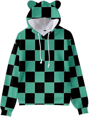 YUESUO Anime Lemon Slayer Hoodies, Unisex 3D Printed Cosplay Cute Sweatshirt for Men Women