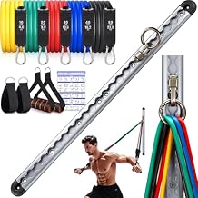 TOBWOLF Resistance Band Wall Mount System, Sturdy Resistance Bands Wall Anchor, Space Saving Home Gym Solution for Strength Training, Wall Mount Workout Anchors Multi-Purpose for Complete Full Body