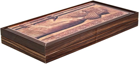 Wooden Ancient Design Backgammon Set 20 Inch