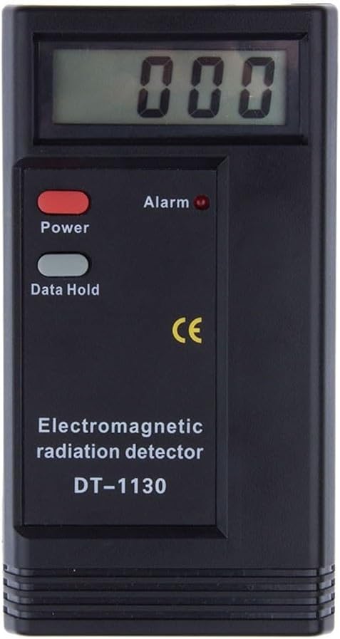 DT1130 Electromagnetic Radiation Meter for Measuring EMF and Magnetic Fields, Features Sound and Light Alarms with Data Hold Function for Fast Readings