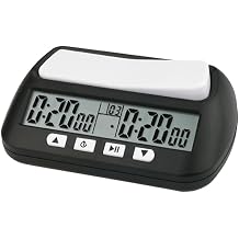 Professional Digital Chess Timer 3-in-1 Clock, With Big Keys For Chess Go Shogi, Supports Bonus And Delay, ABS Case, Travel Size For Match Games(A)