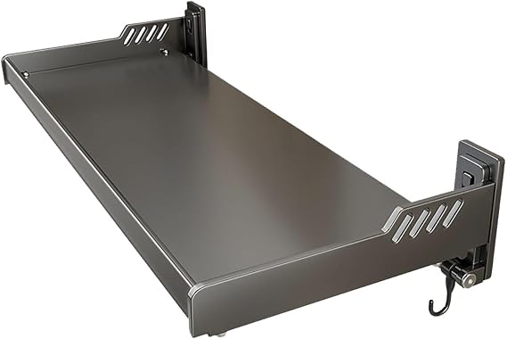 HJXGQJM Wall-Mounted Microwave Oven Shelf, Perforated Spice Storage Hanging Shelf, Black/Gunmetal Grey Kitchen Oven Shelf, Kitchen Supplies Storage Shelf (Color : Black, Size : 35x55x11.5cm)