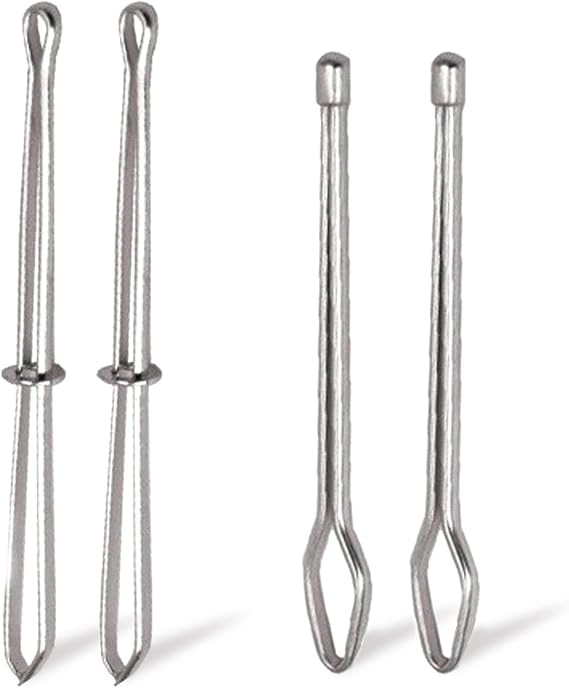 4 Pcs Bodkin Drawstring Threaders,Metal Drawstring Threader Tweezers Easy Quick Insert Drawstring DIY Rope Threader Clip Bodkin Sewing Tool for Sweatpants,Hoodies,Swim Trunks