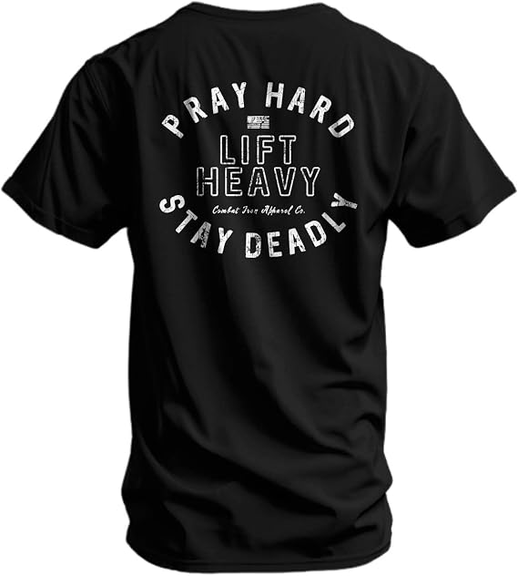 Combat Iron Men's Graphic T-Shirt - Pray Hard