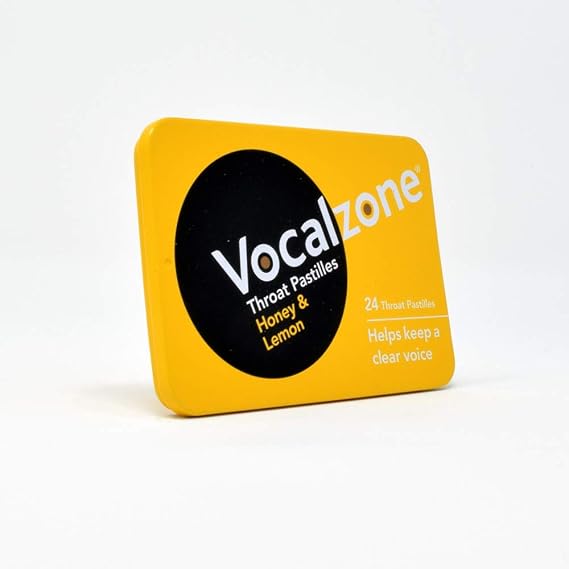 Vocalzone Honey & Lemon Pocket Tin. Pastilles not Included.