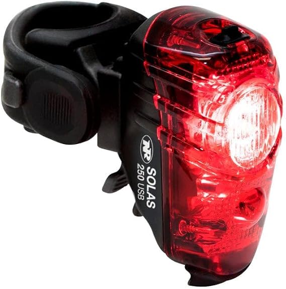NiteRider Solas 250 Lumens USB Rechargeable Bike Tail Light Powerful Daylight Visible Bicycle LED Rear Light Easy to Install Road Mountain City Commuting Adventure Cycling Safety Flash