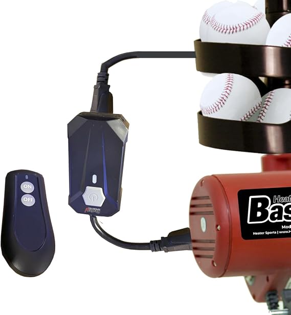 Heater Sports Power Play Wireless Remote Control Ideal for Baseball & Softball Pitching Machines with Ball Feeders | Easy On/Off Operation, and Enhanced Practice Sessions