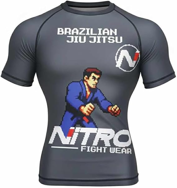 Brazilian Jiu Jitsu Rash Guard - MMA Rashguard Grappling BJJ Compression Shirt