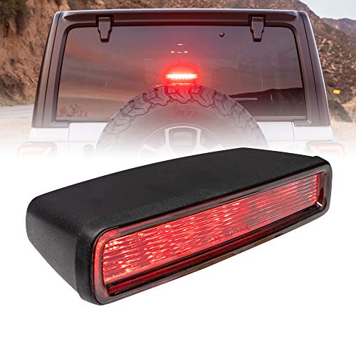 TRUE MODS LED Third Brake Light Replacement for Jeep 2018 Wrangler JL [Smoked Lens] [Plug-n-Play] [IP67 Waterproof] [Diffused Lens] 3rd Brake Light Compatible with Jeep Wrangler JL Accessories