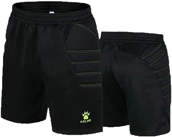 KELME Padded Goalkeeper Shorts - Soccer Goalie Short with Pads for Men and Women