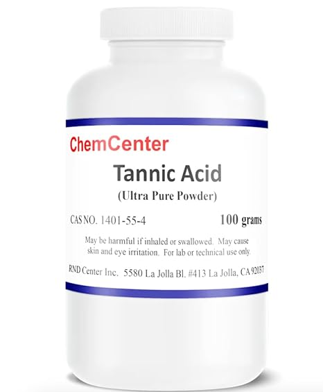 Tannic Acid, Ultra Pure, Powder, 99% min., 100 Grams