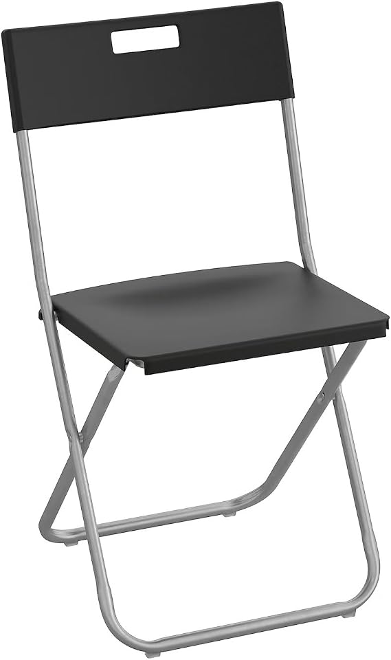 Ikea GUNDE Folding Chair in Black/White