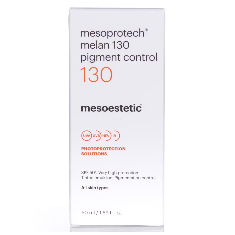 Mesoestetic Mesoprotech Melan Cream SPF 130 Pigment Control-Protects Skin against UVB, UVA, HEV, IR-Facial Sunblock