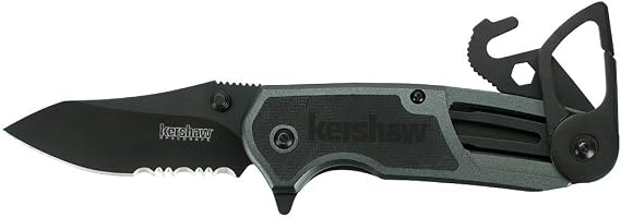 Kershaw Funxion EMT Assisted Opening Knife (3" Black Serr) 8100GRYST