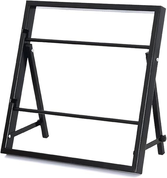 Foldable Ribbon Display Rack, 2 Tier Craft Ribbon Organizers for Wrapping PaperLaceFabrics, Metal Spool Holder Organizer Color : Black