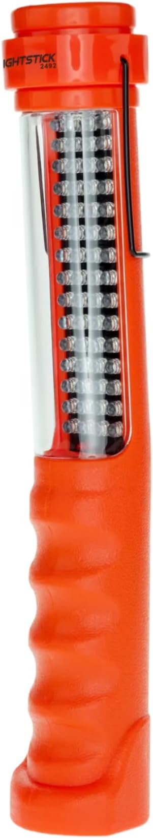 Nightstick NSR-2492 Multi-Purpose Dual-Light Work Light Rechargeable, Red,Small