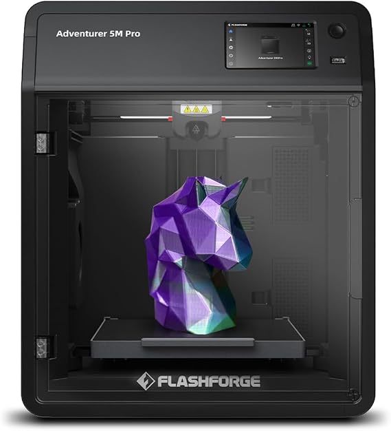 FLASHFORGE AD5M Pro 3D Printer 600mm/s High Speed & Precision, 0.4 & 0.6mm Nozzle Bundle, CoreXY Structure & Auxiliary Chamber Cooling, Full Auto Calibration, ≤50dB Complete Print Camera Printer