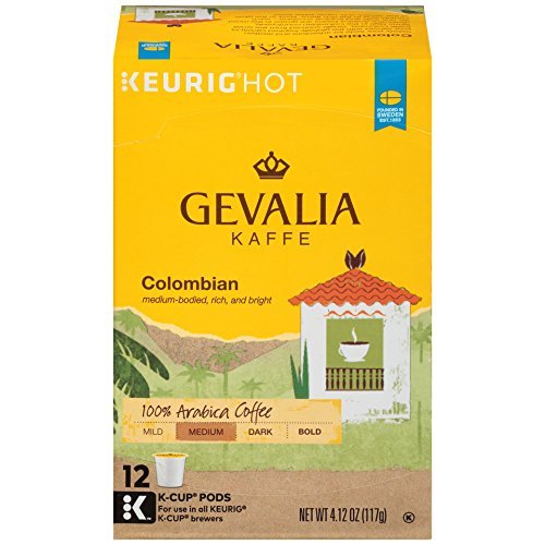 Gevalia Medium Roast Colombia K-Cup Coffee Pods 72 Pods 6 Boxes of 12
