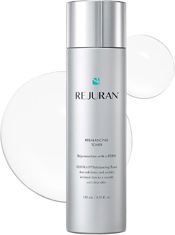 REJURAN Rebalancing Toner, c-PDRN Hydrating & Soothing, 4.05 fl oz | Exfoliation & Pore Care for Smoother, Refined Texture and Skin Barrier Support with Salmon DNA PDRN, Korean Skincare