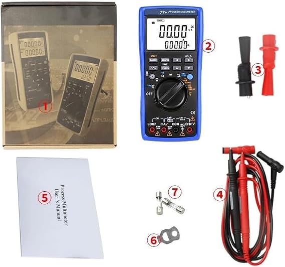 TH77 Process Multimeter Calibrator Meter Multifunctional DMM,250 HART Loop Resistance,24V Loop Power Supply and Measuring the Current