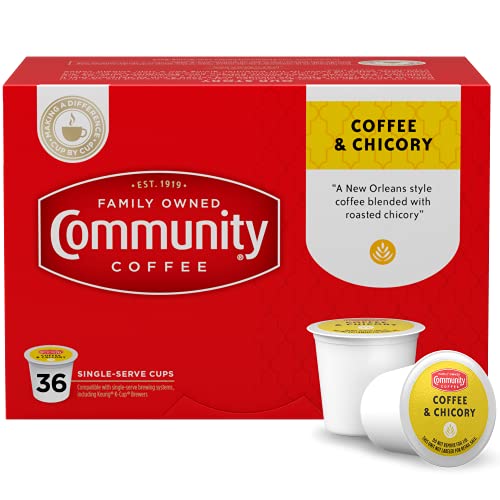 Community Coffee & Chicory 36 Count Coffee Pods, Compatible with Keurig 2.0 K-Cup Brewers, 36 Count Pack of 1