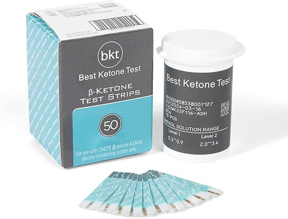 BKT TD-4279 Blood Ketone Test Strips 50ct - NOT for Keto-Mojo GK+ Only for BKT Meter and Original Keto-Mojo Bluetooth TD-4279