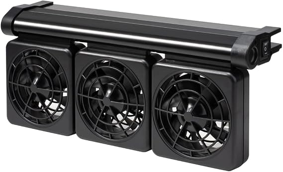 DaToo 3 Fans Aquarium Chiller Fish Tank Fan Aquarium Cooling Fan,
