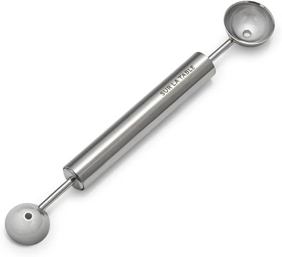 Sur La Table Stainless Steel Dual Melon Baller, Silver