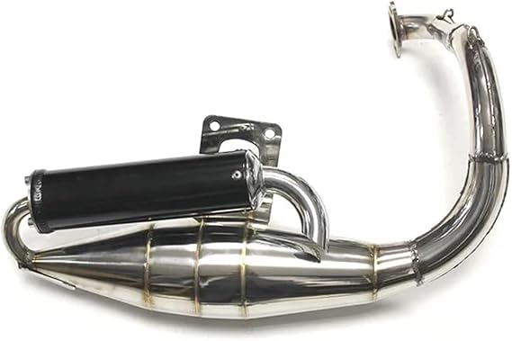 Motorcycle Exhaust Pipe Muffler For DIO 50 DIO50 AF18 AF24 AF27 AF28 AF30 Motorcycle Motor Bike Exhaust System Muffler Pipe 304 Stainless Steel(Black)