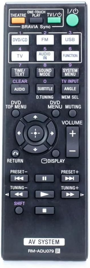 RM-ADU079 fit for Sony AV System Remote Control DAV DZ171 DAV DZ175