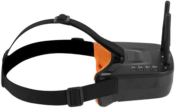 DIXII 5.8Ghz FPV Goggles 3 Inch 40CH FPV Video Headset Glasses 480 * 320 LCD Screen with Double RP SMA Antenna and Built in 1200mAh Battery for FPV Racing Drone Quadcopters