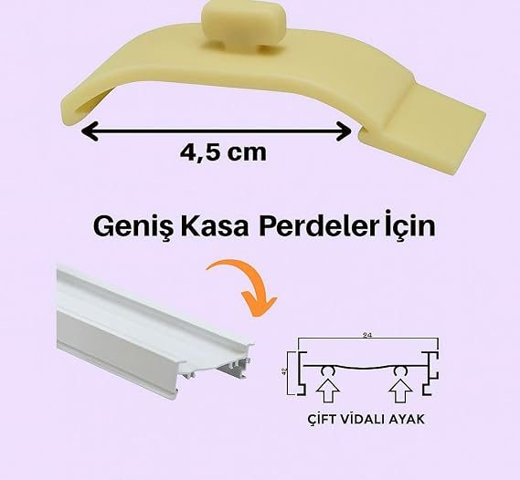 Zebra Perde Montaj Aparati Takmatİk - Portray (10 Adet)