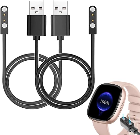 smart watch Charger Cables Compatible with Banlvs Sanorum 1.83 G56 Smart Watch, 2-Pack
