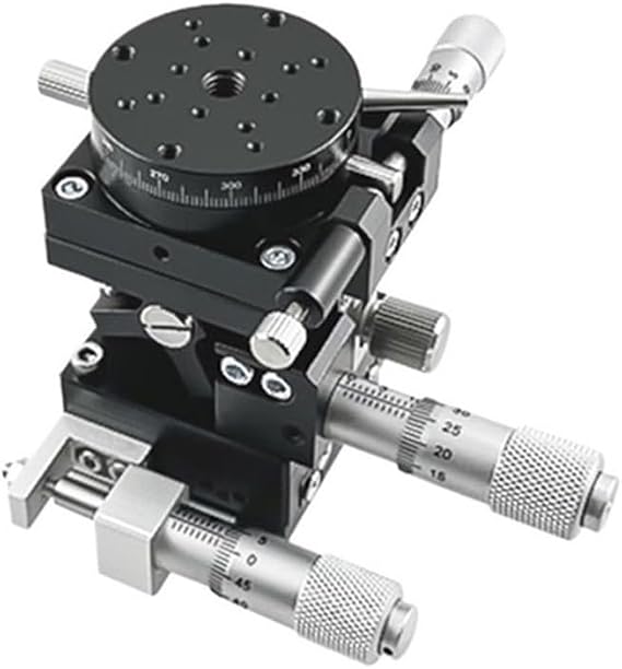 XZR axis fine-Tuning Platform Manual Displacement Stage Cross Slide Optical Experiment Lift Rotary Slide 60/90(XZRP40-L)