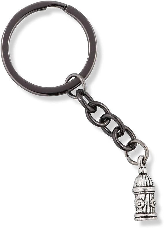 Dave The Bunny Firefighter Hydrant Holder Firefighters Charm Keychain