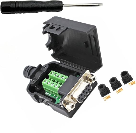 DB9 Breakout Connector to Wiring Solderless Terminal RS232 Female